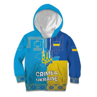 Personalized Crimean Tatar Flag Day Kid Hoodie Ukraine Crimea Map