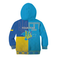 Personalized Crimean Tatar Flag Day Kid Hoodie Ukraine Crimea Map