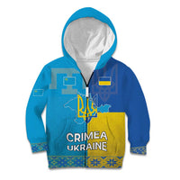 Personalized Crimean Tatar Flag Day Kid Hoodie Ukraine Crimea Map