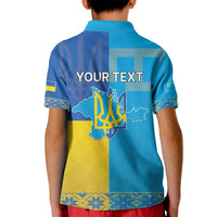 Personalized Crimean Tatar Flag Day Kid Polo Shirt Ukraine Crimea Map