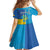 Personalized Crimean Tatar Flag Day Kid Short Sleeve Dress Ukraine Crimea Map