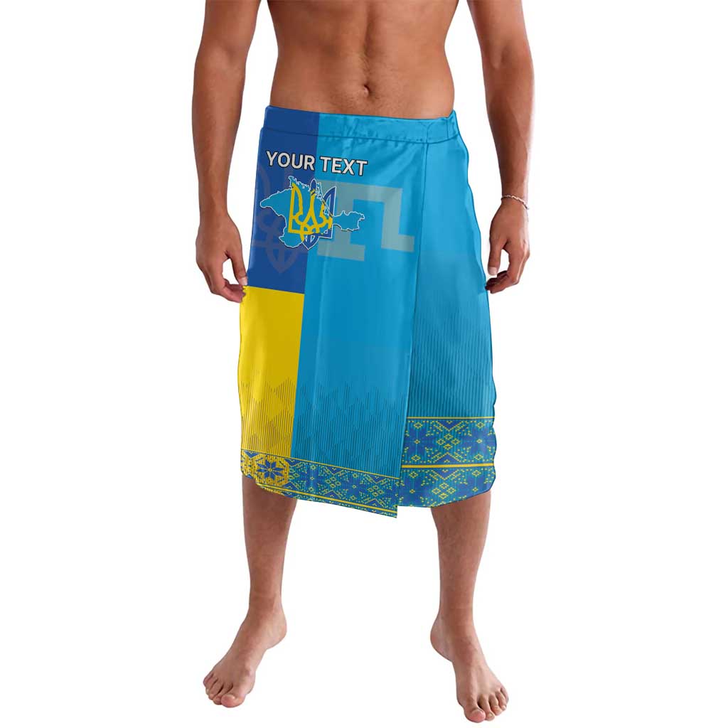 Personalized Crimean Tatar Flag Day Lavalava Ukraine Crimea Map