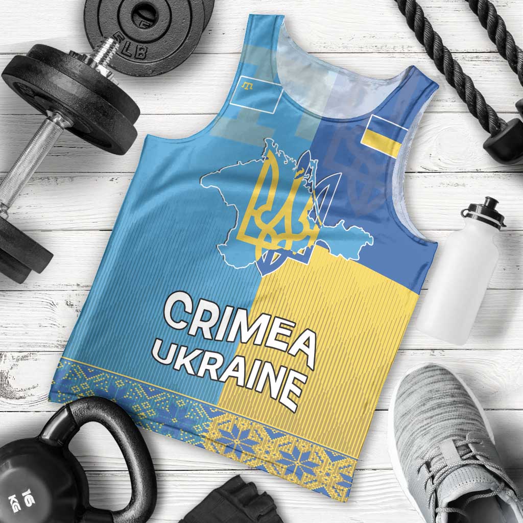 Personalized Crimean Tatar Flag Day Men Tank Top Ukraine Crimea Map