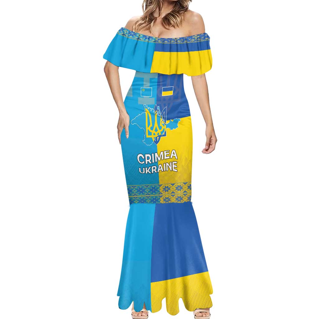 Personalized Crimean Tatar Flag Day Mermaid Dress Ukraine Crimea Map