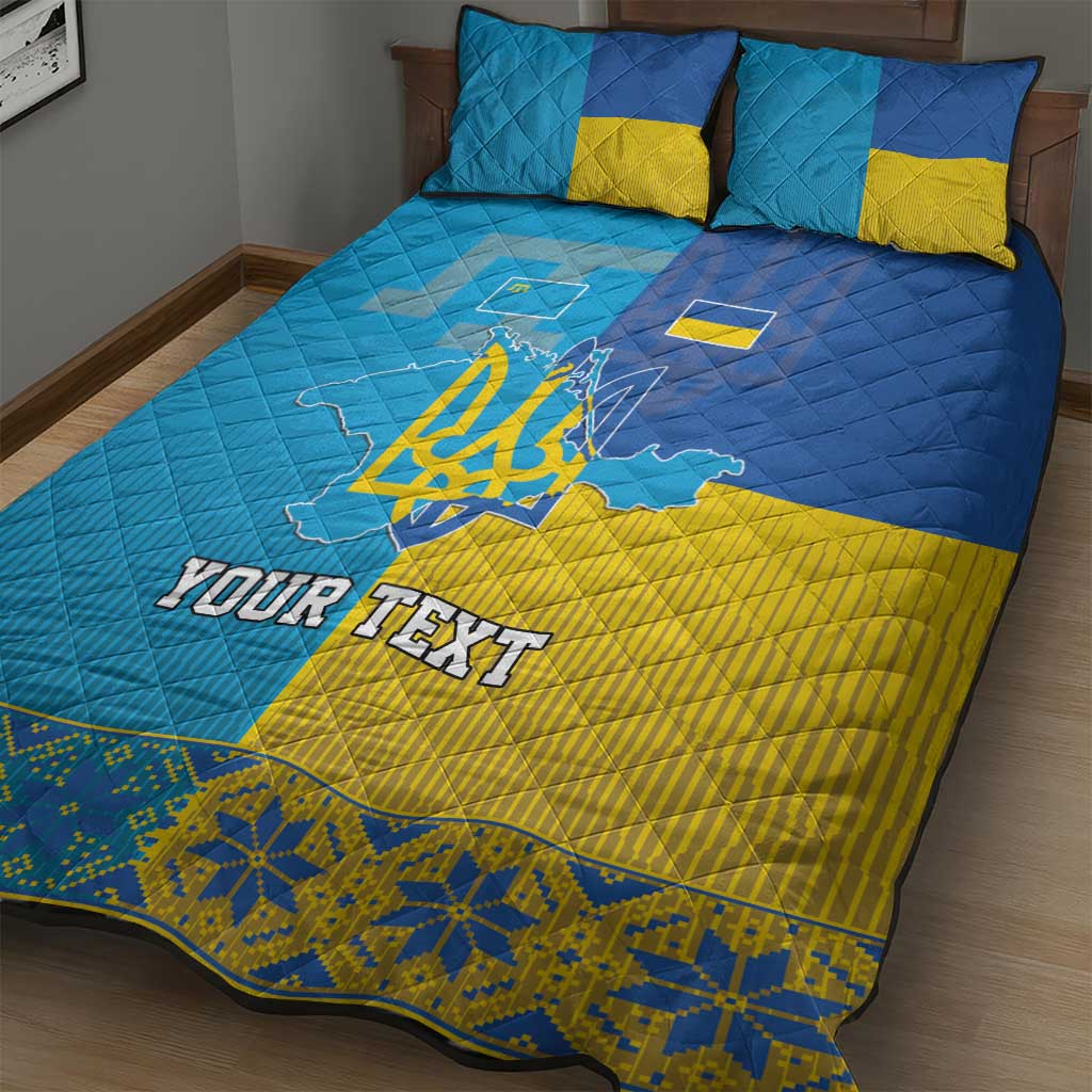 Personalized Crimean Tatar Flag Day Quilt Bed Set Ukraine Crimea Map