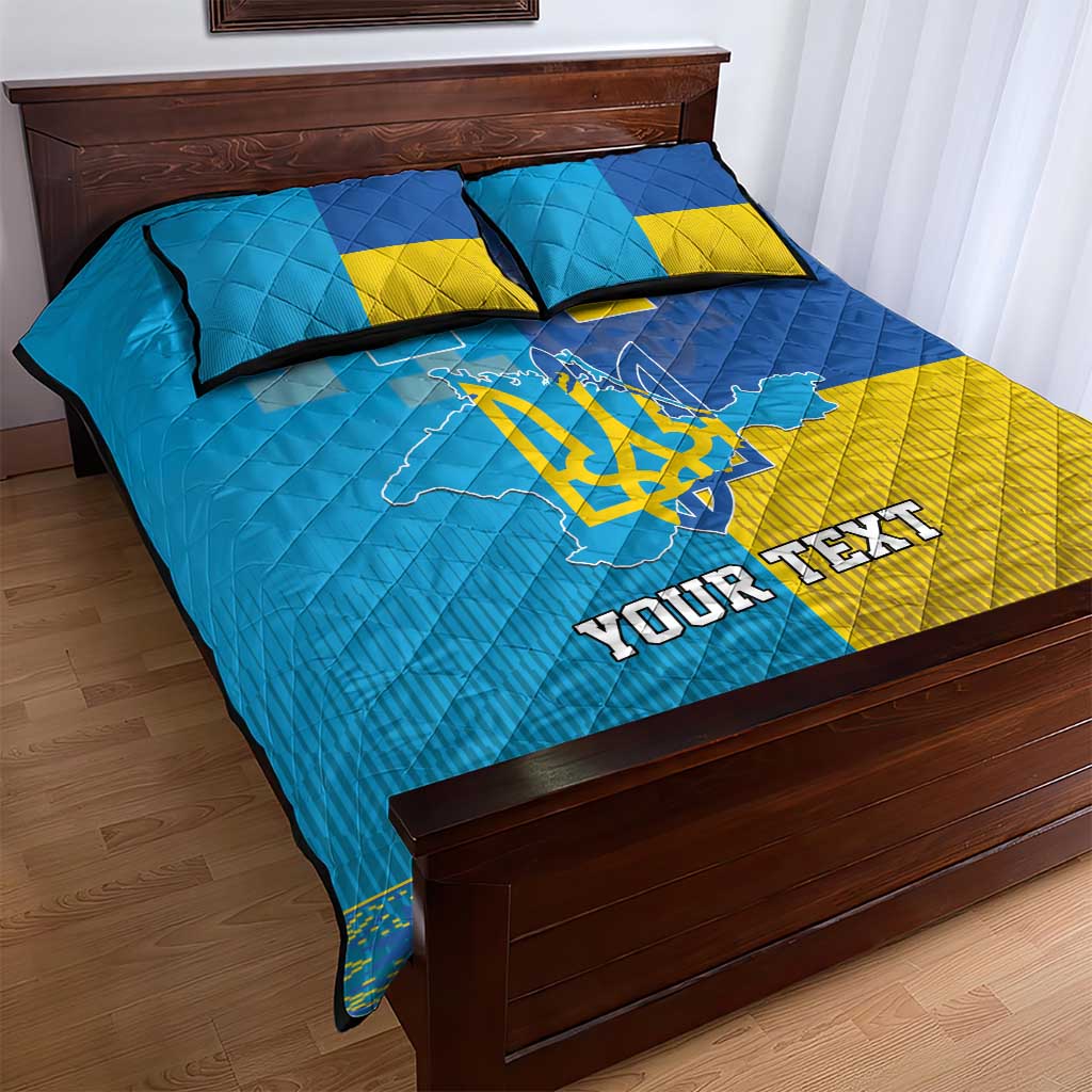 Personalized Crimean Tatar Flag Day Quilt Bed Set Ukraine Crimea Map