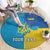Personalized Crimean Tatar Flag Day Round Carpet Ukraine Crimea Map