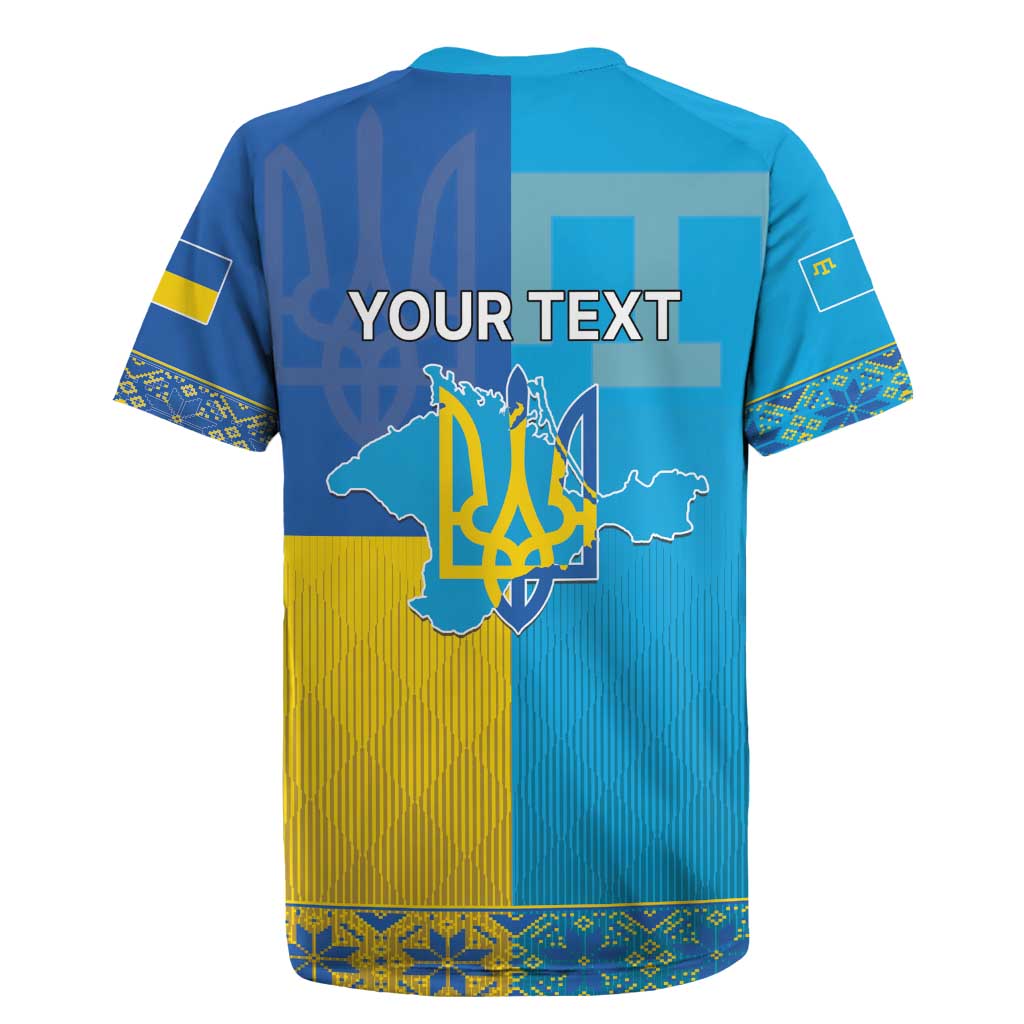 Personalized Crimean Tatar Flag Day Rugby Jersey Ukraine Crimea Map