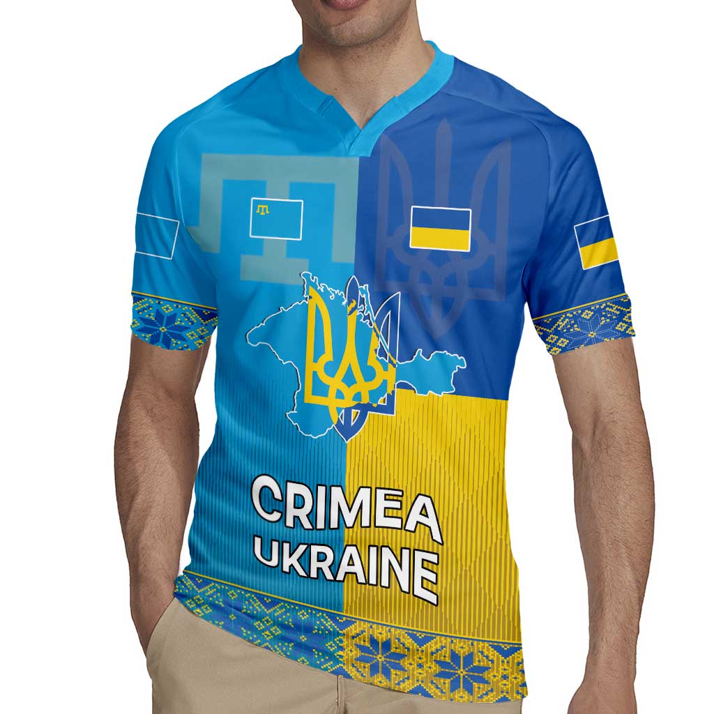 Personalized Crimean Tatar Flag Day Rugby Jersey Ukraine Crimea Map