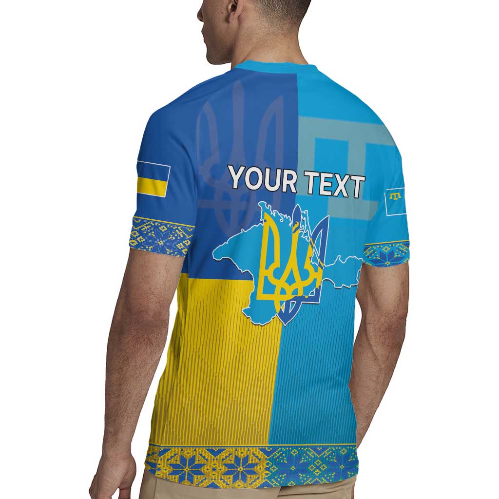 Personalized Crimean Tatar Flag Day Rugby Jersey Ukraine Crimea Map
