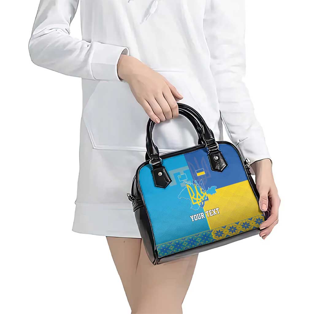 Personalized Crimean Tatar Flag Day Shoulder Handbag Ukraine Crimea Map
