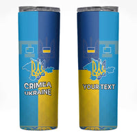 Personalized Crimean Tatar Flag Day Skinny Tumbler Ukraine Crimea Map