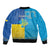 Personalized Crimean Tatar Flag Day Sleeve Zip Bomber Jacket Ukraine Crimea Map