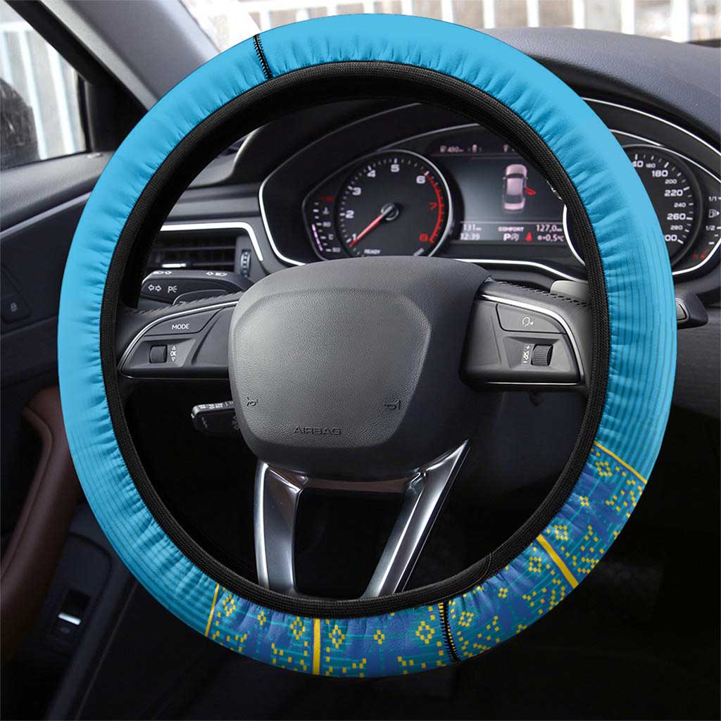 Crimean Tatar Flag Day Steering Wheel Cover Ukraine Crimea Map