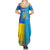 Personalized Crimean Tatar Flag Day Summer Maxi Dress Ukraine Crimea Map