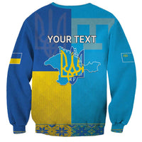 Personalized Crimean Tatar Flag Day Sweatshirt Ukraine Crimea Map