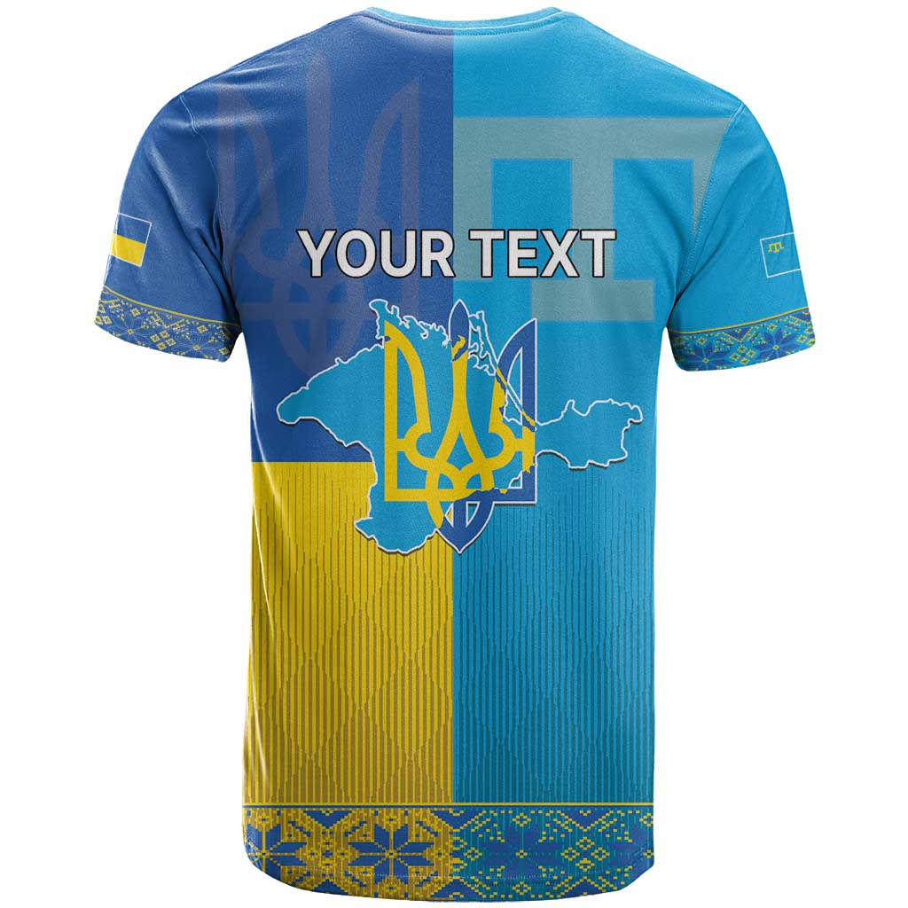 Personalized Crimean Tatar Flag Day T Shirt Ukraine Crimea Map