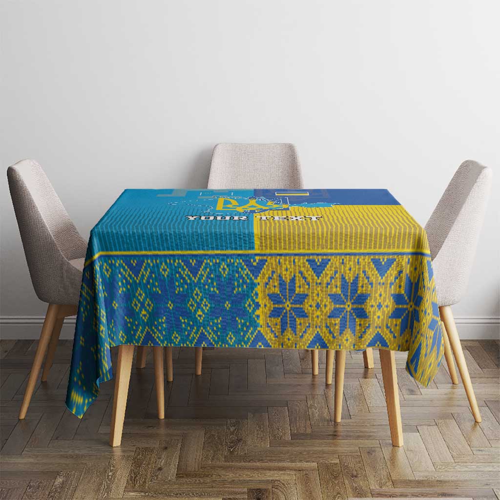 Personalized Crimean Tatar Flag Day Tablecloth Ukraine Crimea Map