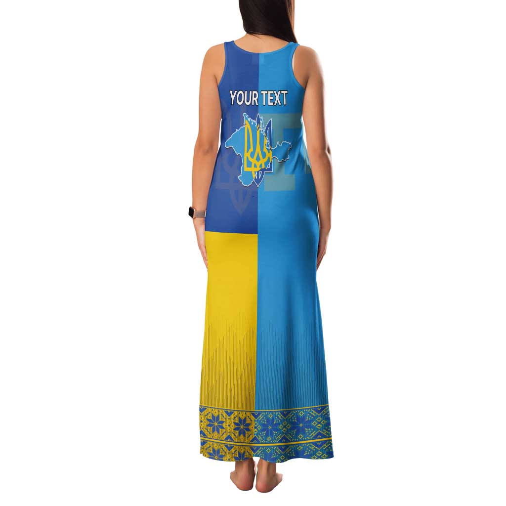 Personalized Crimean Tatar Flag Day Tank Maxi Dress Ukraine Crimea Map