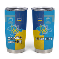 Personalized Crimean Tatar Flag Day Tumbler Cup Ukraine Crimea Map