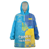 Personalized Crimean Tatar Flag Day Wearable Blanket Hoodie Ukraine Crimea Map