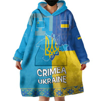 Personalized Crimean Tatar Flag Day Wearable Blanket Hoodie Ukraine Crimea Map