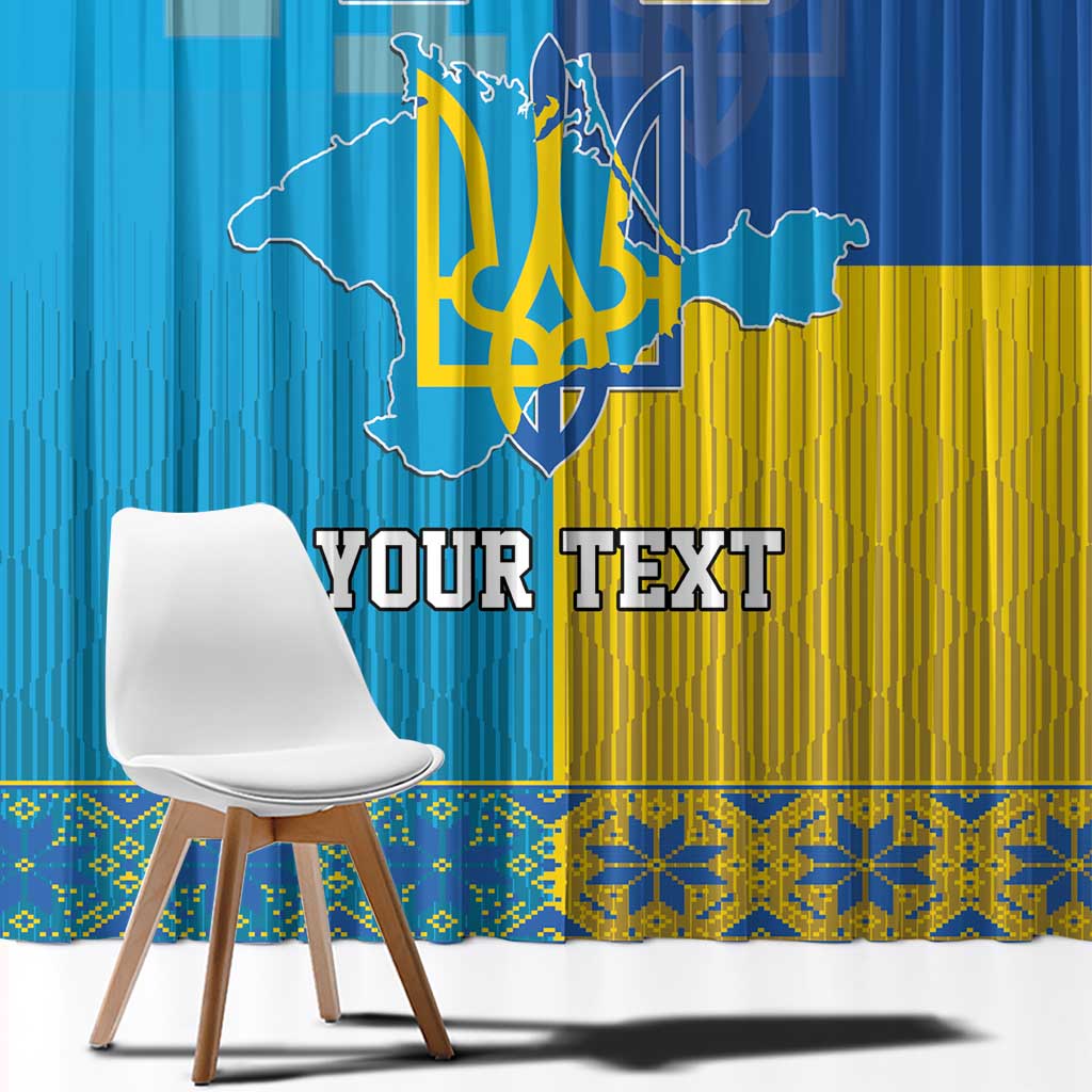 Personalized Crimean Tatar Flag Day Window Curtain Ukraine Crimea Map
