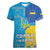 Personalized Crimean Tatar Flag Day Women V-Neck T-Shirt Ukraine Crimea Map