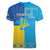Personalized Crimean Tatar Flag Day Women V-Neck T-Shirt Ukraine Crimea Map