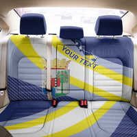 Personalized Curacao Coat of Arms Back Car Seat Cover Map Flag Style