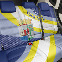Personalized Curacao Coat of Arms Back Car Seat Cover Map Flag Style