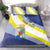 Personalized Curacao Coat of Arms Bedding Set Map Flag Style