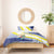 Personalized Curacao Coat of Arms Bedding Set Map Flag Style
