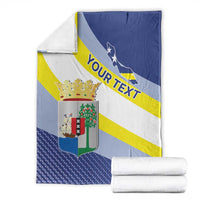 Personalized Curacao Coat of Arms Blanket Map Flag Style