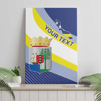 Personalized Curacao Coat of Arms Canvas Wall Art Map Flag Style