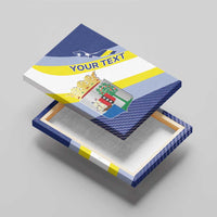 Personalized Curacao Coat of Arms Canvas Wall Art Map Flag Style