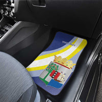 Personalized Curacao Coat of Arms Car Mats Map Flag Style