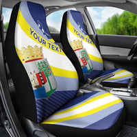 Personalized Curacao Coat of Arms Car Seat Cover Map Flag Style