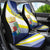 Personalized Curacao Coat of Arms Car Seat Cover Map Flag Style