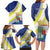 Personalized Curacao Coat of Arms Family Matching Long Sleeve Bodycon Dress and Hawaiian Shirt Map Flag Style