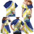 Personalized Curacao Coat of Arms Family Matching Mermaid Dress and Hawaiian Shirt Map Flag Style