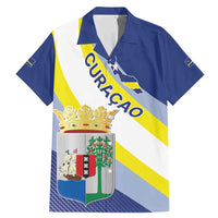 Personalized Curacao Coat of Arms Family Matching Mermaid Dress and Hawaiian Shirt Map Flag Style