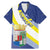 Personalized Curacao Coat of Arms Family Matching Mermaid Dress and Hawaiian Shirt Map Flag Style