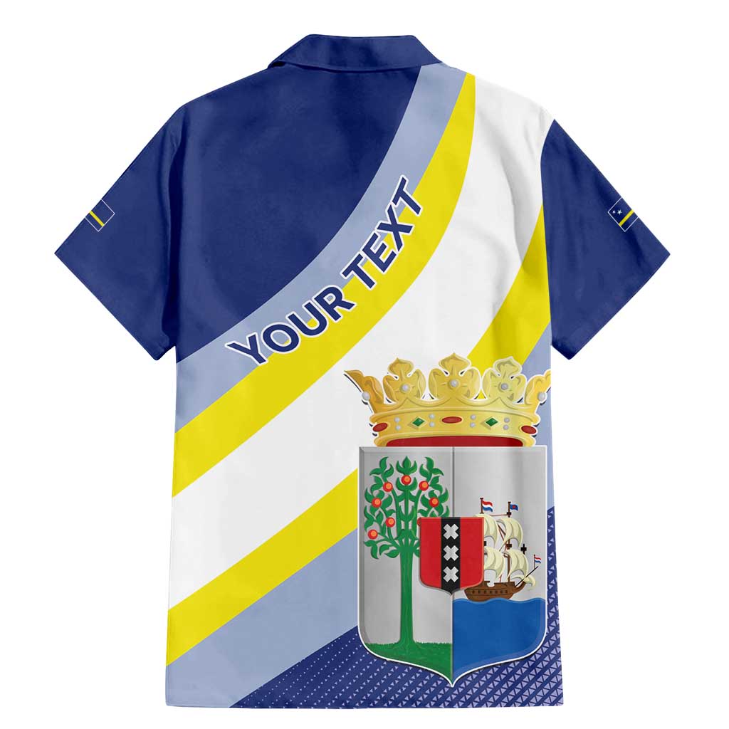 Personalized Curacao Coat of Arms Family Matching Mermaid Dress and Hawaiian Shirt Map Flag Style