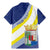 Personalized Curacao Coat of Arms Family Matching Mermaid Dress and Hawaiian Shirt Map Flag Style