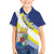 Personalized Curacao Coat of Arms Family Matching Short Sleeve Bodycon Dress and Hawaiian Shirt Map Flag Style