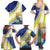 Personalized Curacao Coat of Arms Family Matching Summer Maxi Dress and Hawaiian Shirt Map Flag Style
