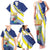Personalized Curacao Coat of Arms Family Matching Tank Maxi Dress and Hawaiian Shirt Map Flag Style