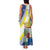 Personalized Curacao Coat of Arms Family Matching Tank Maxi Dress and Hawaiian Shirt Map Flag Style