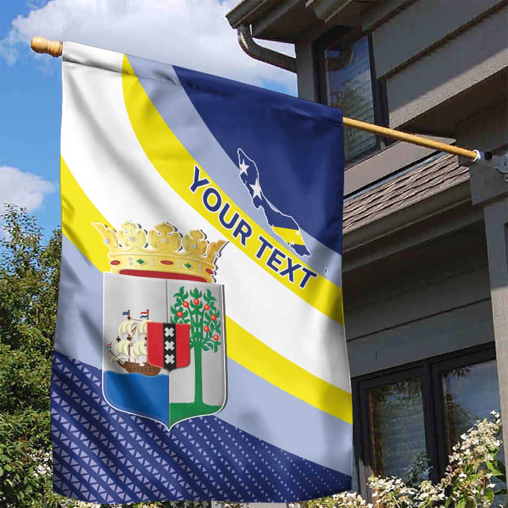 Personalized Curacao Coat of Arms Garden Flag Map Flag Style